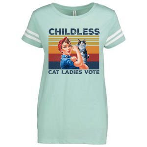 Funny Cat Childless Cat Ladies Vote The Riveter Retro Enza Ladies Jersey Football T-Shirt