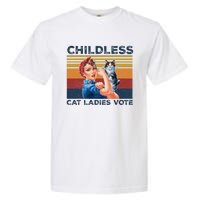 Funny Cat Childless Cat Ladies Vote The Riveter Retro Garment-Dyed Heavyweight T-Shirt