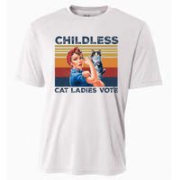 Funny Cat Childless Cat Ladies Vote The Riveter Retro Cooling Performance Crew T-Shirt