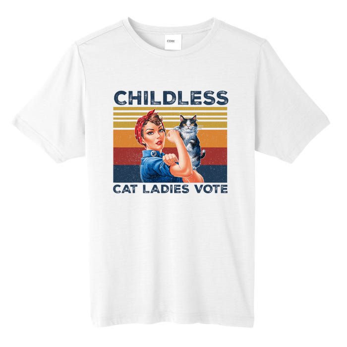 Funny Cat Childless Cat Ladies Vote The Riveter Retro Tall Fusion ChromaSoft Performance T-Shirt