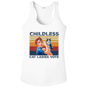 Funny Cat Childless Cat Ladies Vote The Riveter Retro Ladies PosiCharge Competitor Racerback Tank