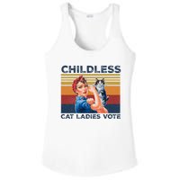 Funny Cat Childless Cat Ladies Vote The Riveter Retro Ladies PosiCharge Competitor Racerback Tank