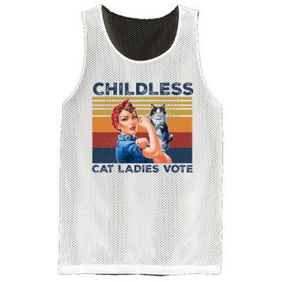 Funny Cat Childless Cat Ladies Vote The Riveter Retro Mesh Reversible Basketball Jersey Tank