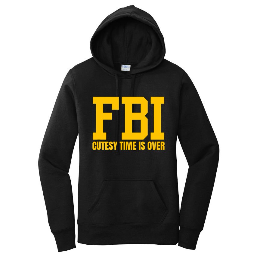 Fbi Costume Cutesy Time Is Over Dan Kash Meme Women's Pullover Hoodie
