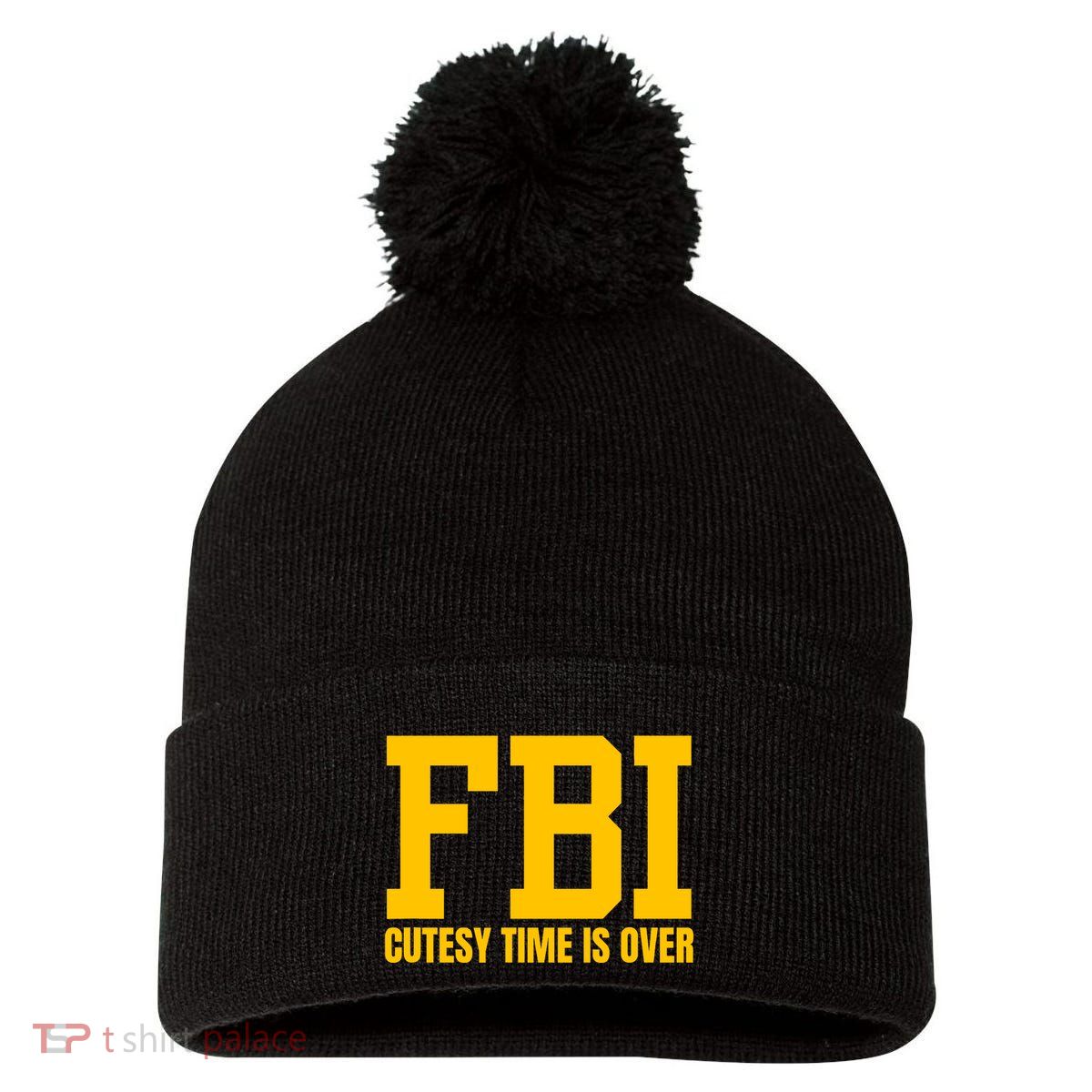 Fbi Costume Cutesy Time Is Over Dan Kash Meme Pom Pom 12in Knit Beanie
