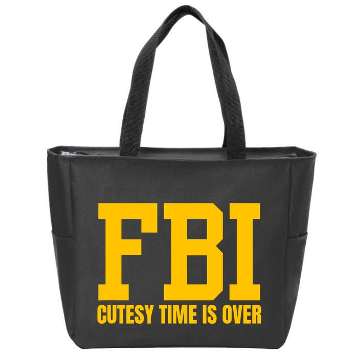 Fbi Costume Cutesy Time Is Over Dan Kash Meme Zip Tote Bag