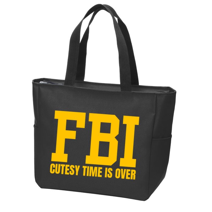 Fbi Costume Cutesy Time Is Over Dan Kash Meme Zip Tote Bag