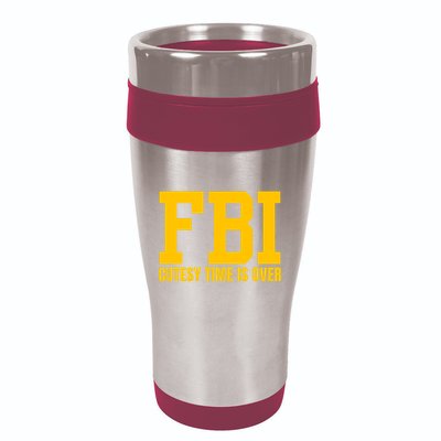 Fbi Costume Cutesy Time Is Over Dan Kash Meme 16oz Travel Tumbler