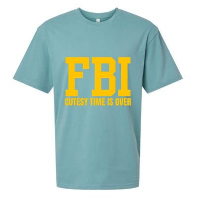 Fbi Costume Cutesy Time Is Over Dan Kash Meme Sueded Cloud Jersey T-Shirt