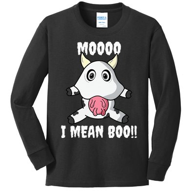 Funny Cow Costume Halloween Party Outfit Kids Long Sleeve Shirt