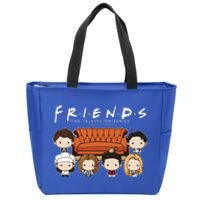 Friends Chibi Couch Crew Logo Zip Tote Bag