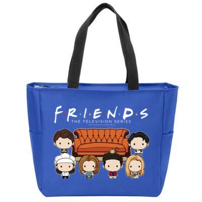 Friends Chibi Couch Crew Logo Zip Tote Bag