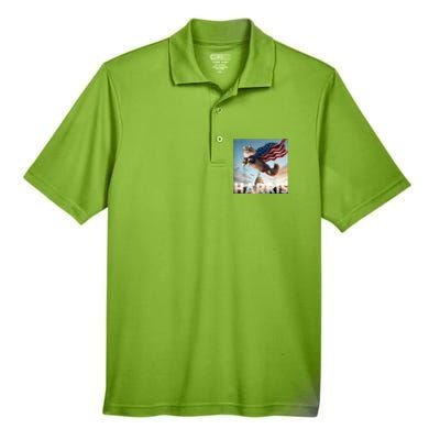 Funny Childless Cat Ladies For Harris 2024 Men's Origin Performance Piqué Polo