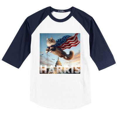 Funny Childless Cat Ladies For Harris 2024 Baseball Sleeve Shirt