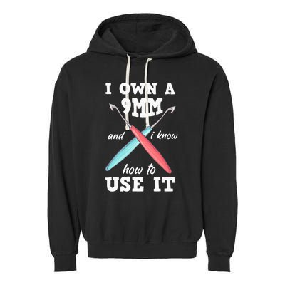 Funny Crocheting Crochet Garment-Dyed Fleece Hoodie