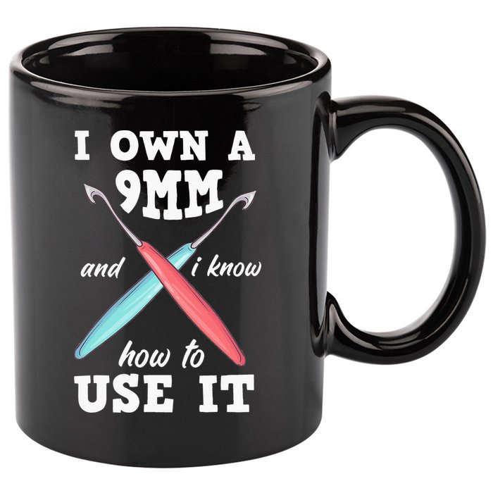 Funny Crocheting Crochet 11oz C Handle Ceramic Mug