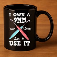Funny Crocheting Crochet 11oz C Handle Ceramic Mug