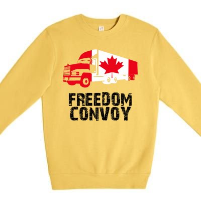 Freedom Convoy Canadian Truckers Premium Crewneck Sweatshirt