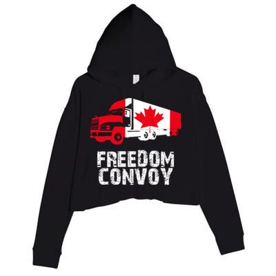 Freedom Convoy Canadian Truckers Crop Fleece Hoodie