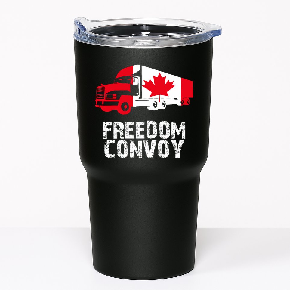 Freedom Convoy Canadian Truckers Tumbler