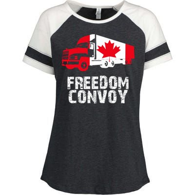 Freedom Convoy Canadian Truckers Enza Ladies Jersey Colorblock Tee