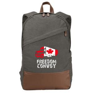 Freedom Convoy Canadian Truckers Cotton Canvas Backpack