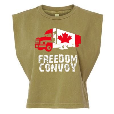 Freedom Convoy Canadian Truckers Garment-Dyed Women's Muscle Tee