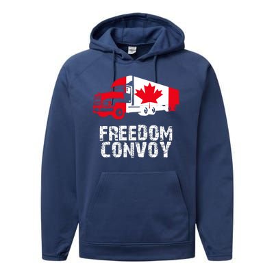 Freedom Convoy Canadian Truckers Performance Fleece Hoodie