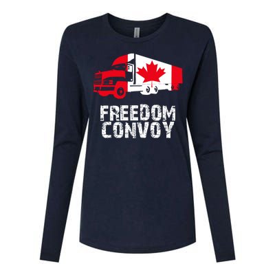 Freedom Convoy Canadian Truckers Womens Cotton Relaxed Long Sleeve T-Shirt