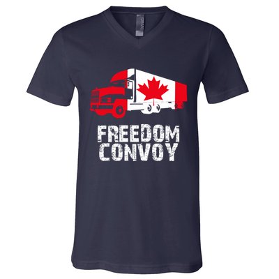 Freedom Convoy Canadian Truckers V-Neck T-Shirt