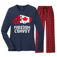 Freedom Convoy Canadian Truckers Women's Long Sleeve Flannel Pajama Set 