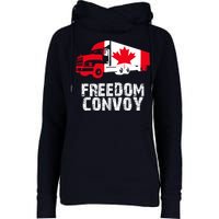 Freedom Convoy Canadian Truckers Womens Funnel Neck Pullover Hood