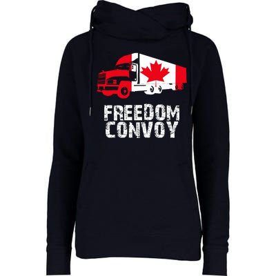 Freedom Convoy Canadian Truckers Womens Funnel Neck Pullover Hood