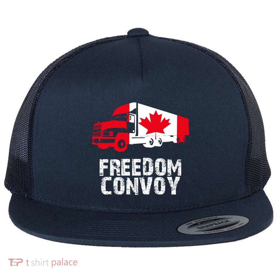 Freedom Convoy Canadian Truckers Flat Bill Trucker Hat