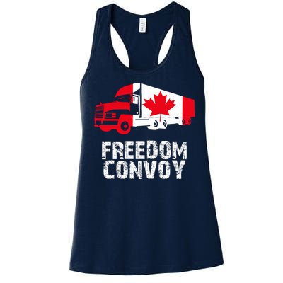 Freedom Convoy Canadian Truckers Women's Racerback Tank