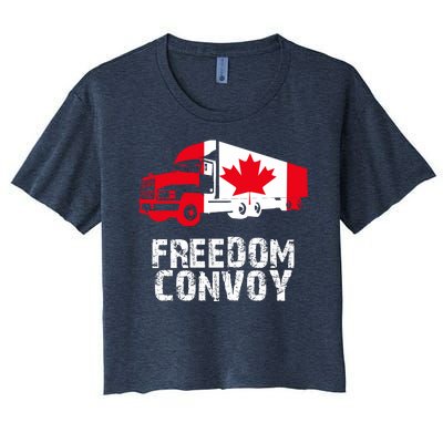 Freedom Convoy Canadian Truckers Women's Crop Top Tee