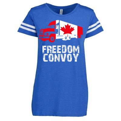 Freedom Convoy Canadian Truckers Enza Ladies Jersey Football T-Shirt