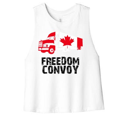 Freedom Convoy Canadian Truckers Women's Racerback Cropped Tank