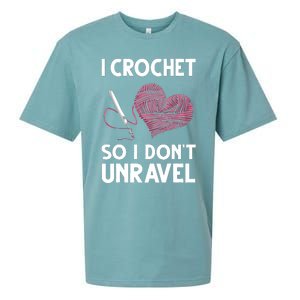 Funny Crochet Crocheting Gift For Women Crocheter Unravel Sueded Cloud Jersey T-Shirt