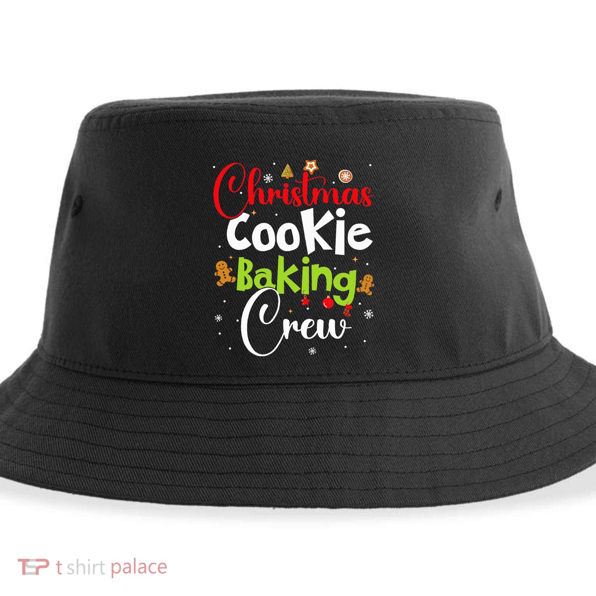funny Christmas Cookie Baking Crew Funny gingerbread Xmas  Sustainable Bucket Hat