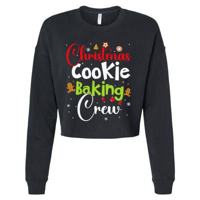 funny Christmas Cookie Baking Crew Funny gingerbread Xmas  Cropped Pullover Crew