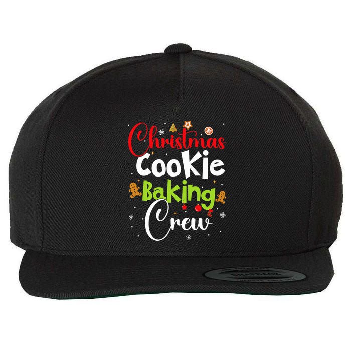 funny Christmas Cookie Baking Crew Funny gingerbread Xmas  Wool Snapback Cap