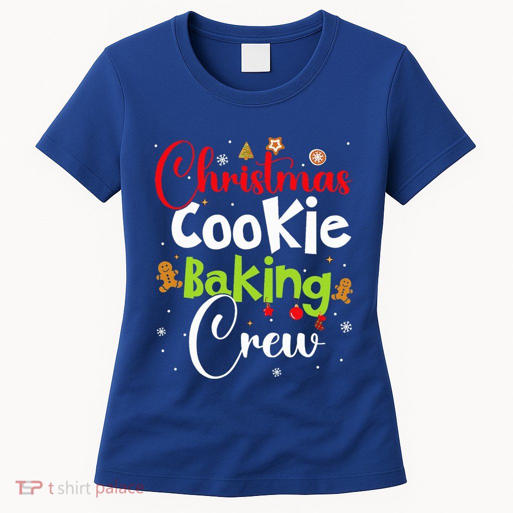 funny Christmas Cookie Baking Crew Funny gingerbread Xmas  Womens T-Shirt