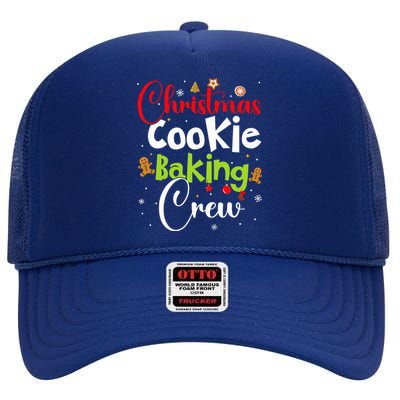 funny Christmas Cookie Baking Crew Funny gingerbread Xmas  High Crown Mesh Back Trucker Hat