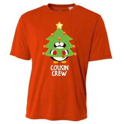 Funny Cousin Crew Christmas Tree Xmas Penguin Cute Gift Cooling Performance Crew T-Shirt