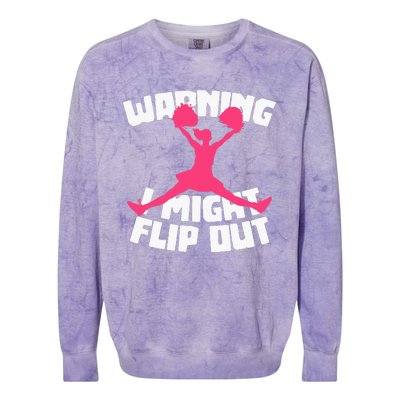 Funny Cheerleader Cheering Cheer Flip Cheerleading Colorblast Crewneck Sweatshirt