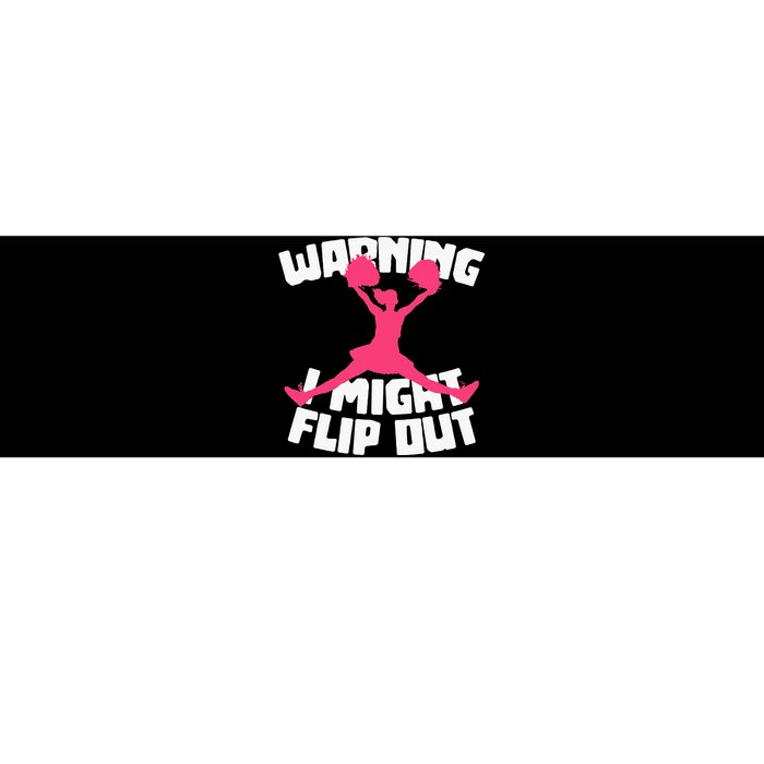 Funny Cheerleader Cheering Cheer Flip Cheerleading Bumper Sticker