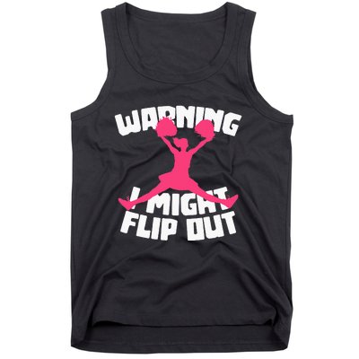 Funny Cheerleader Cheering Cheer Flip Cheerleading Tank Top