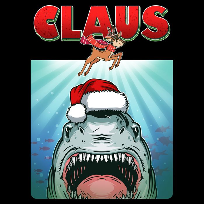 Funny Christmas Claus Shark Reindeer City Backpack