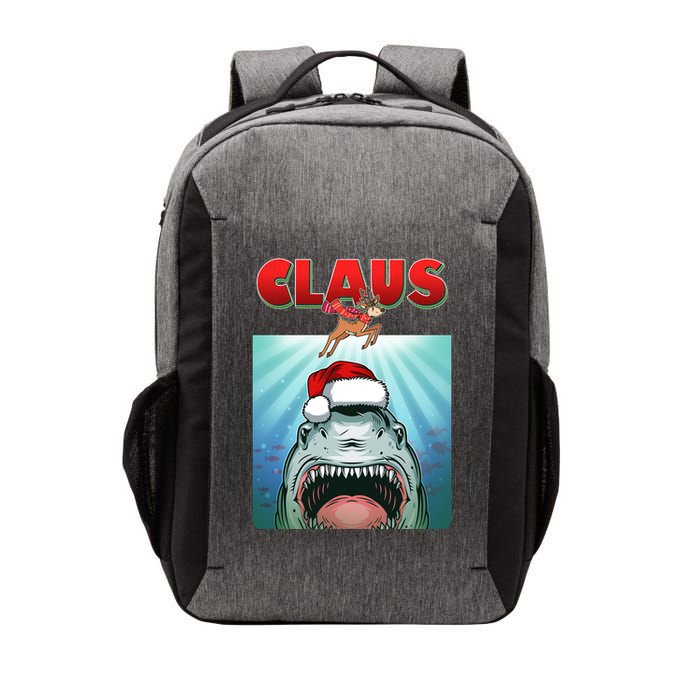 Funny Christmas Claus Shark Reindeer Vector Backpack